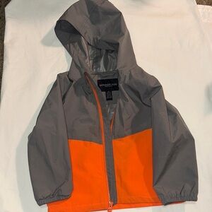 London Fog Kids Orange and Gray Raincoat